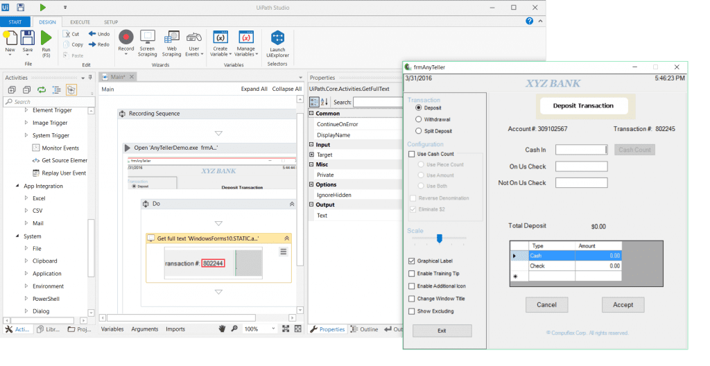 Interface uipath automacao robótica